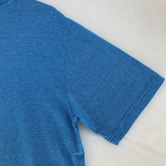 Tommy Bahama Blue White Stripe Short Sleeve T-Shirt Size M - Picture 14 of 16